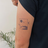 Raam met Natuur en Zwaluwen