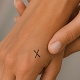 X - Hoofdletter Tatoeage