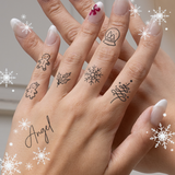 Kerst-Vinger-Elementen Tatoeages