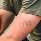 Wereldkaart Tatoeage