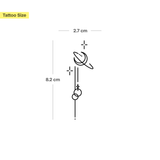 Kleine maan en kleine sterren elementen Tatoeage