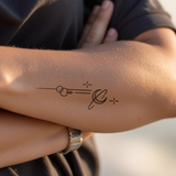 Kleine maan en kleine sterren elementen Tatoeage