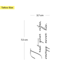 ''Trust your vibes, energy never lies'' Tatoeage