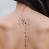 "you cant stop the waves but you can learn to surf" Tatoeage