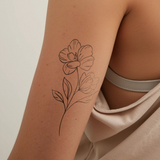 Sierlijke bloem Tatoeage