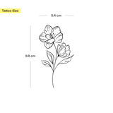 Sierlijke bloem Tatoeage