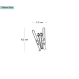 Ski in Sneeuw Tatoeage