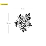 Roos met vlinder Tatoeage