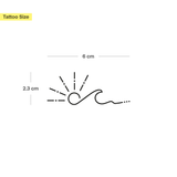 Zon met Golf Tatoeage