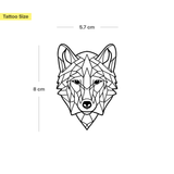 Grote geometrische wolf Tatoeage