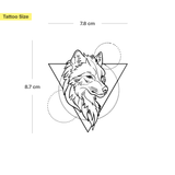 Wolf in geometrische vorm Tatoeage