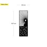 Zonsondergang in rechthoek Tatoeage