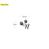 Poten met initialen Tatoeage (A-Z)