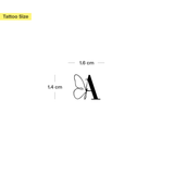 Vlinder met initialen tatoeage (A-Z)