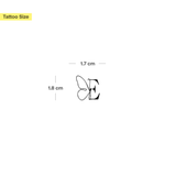 Vlinder met initialen tatoeage (A-Z)