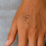 Vlinder met initialen tatoeage (A-Z)