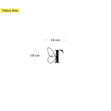 Vlinder met initialen tatoeage (A-Z)