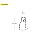 Abstrakte Katze Tattoo