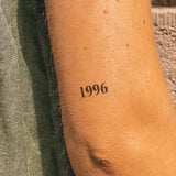 Geboortedatum 1996 Tatoeage (dik)