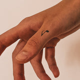 Muzieknoot enkelvoudig opgevuld Tatoeage