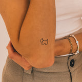 Terriër Silhouet Tatoeage