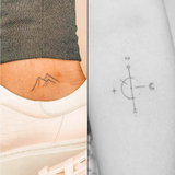 Gletsjer & Kompas Tatoeage - Dubbelverpakking