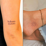 Hakuna Matata & Stralende Zon Tatoeage - Dubbelverpakking