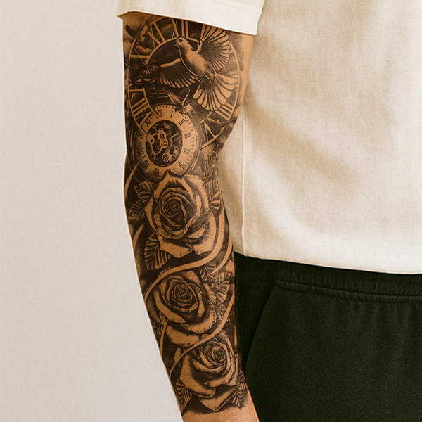 Tijdloze Rozen Tattoo Sleeve