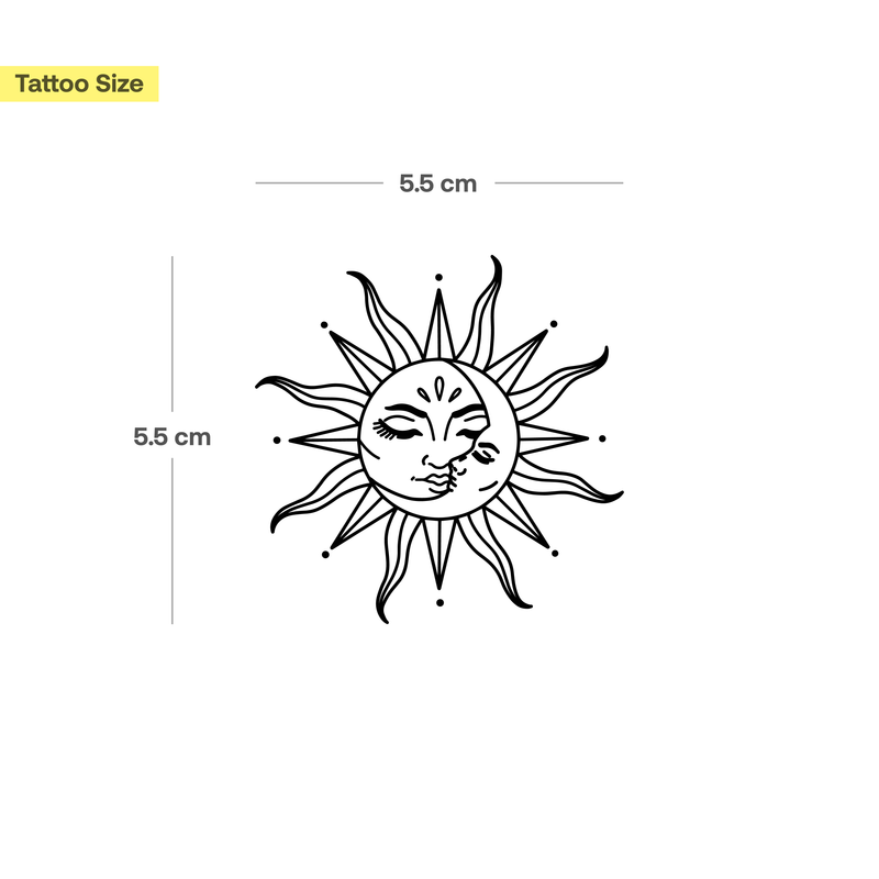 Sun and moon embrace