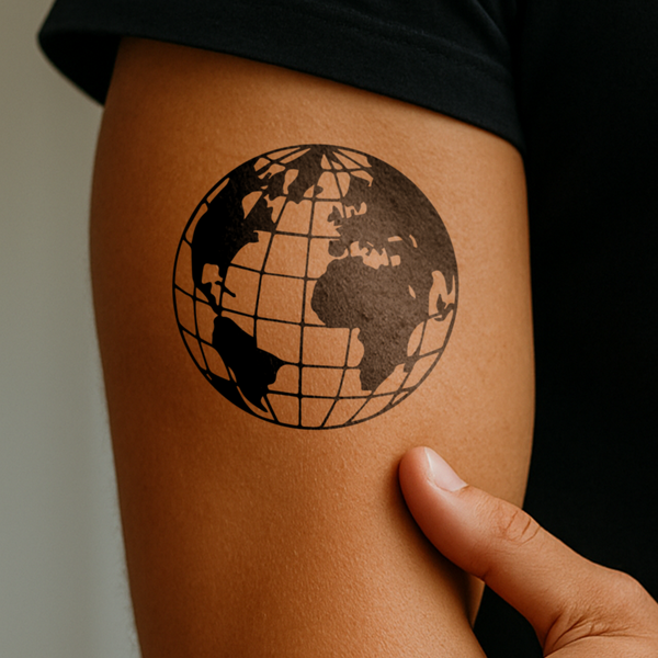 Wereldbol met breedtegraden