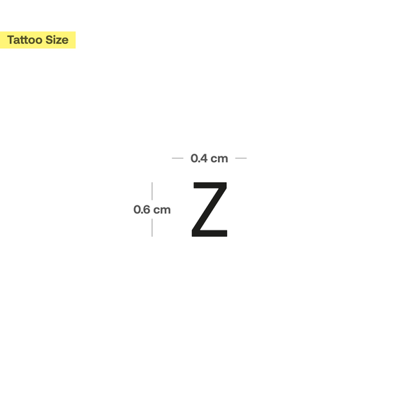 Z - Großbuchstabe Tattoo