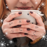 Little Christmas Ornaments Finger Tattoos