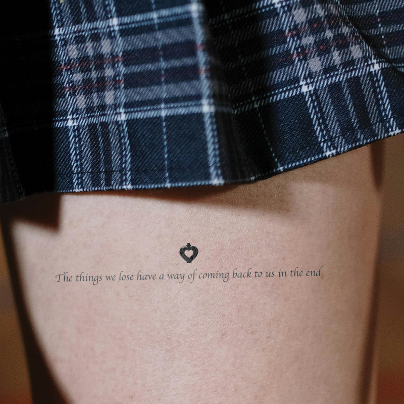 Harry Potter -The things we lose have a way of coming back to us in the end- Tatoeage