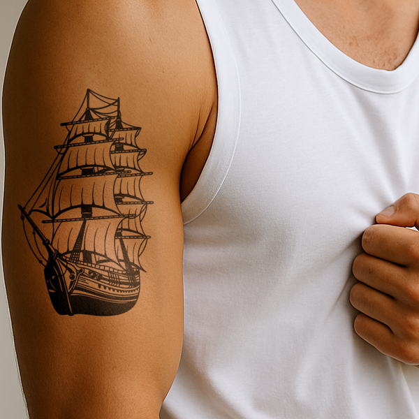 Groot piratenschip Tatoeage