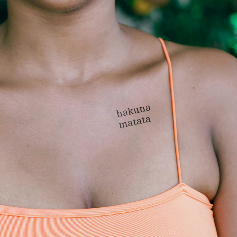 Hakuna Matata Tatoeage 