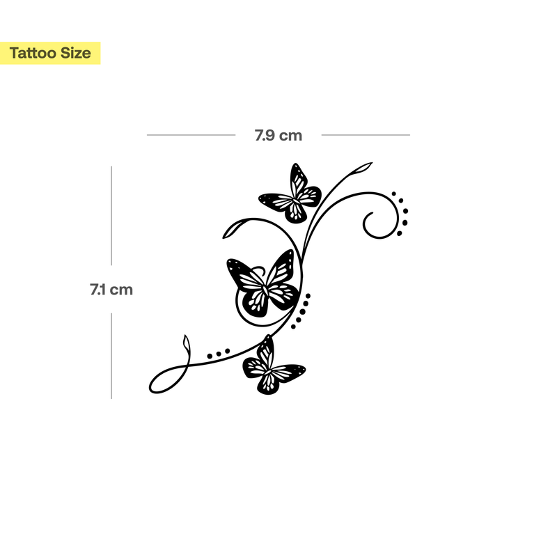 Vlinderrank Tatoeage