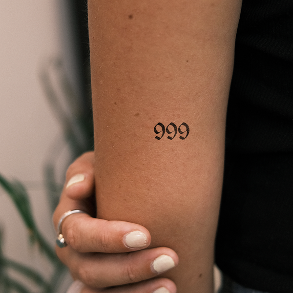 999 Angel Number Tattoo Reminder To Stay True To Your Path