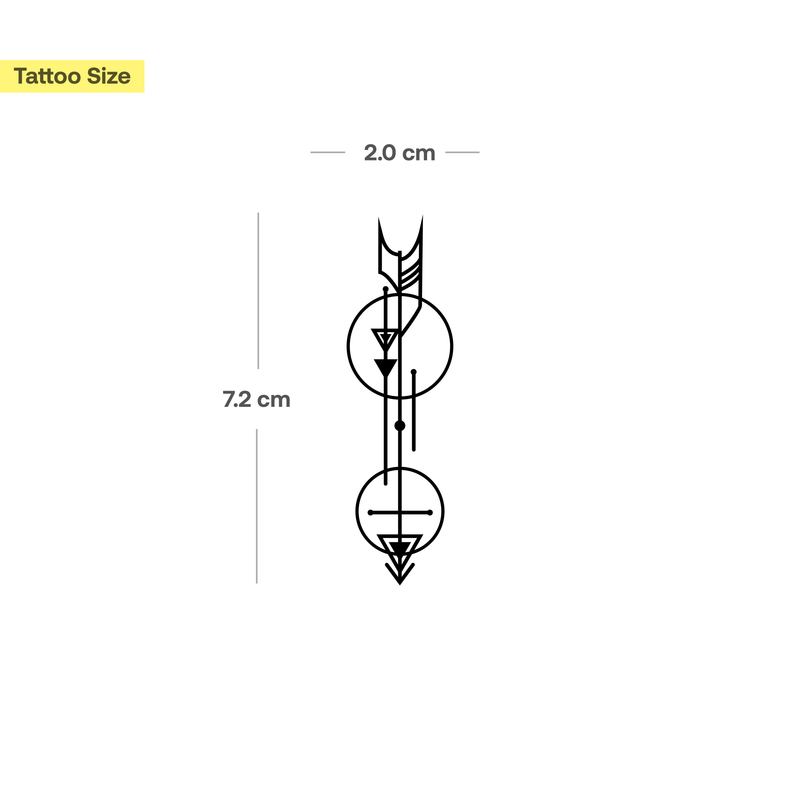 Pijl en Cirkel Tatoeage