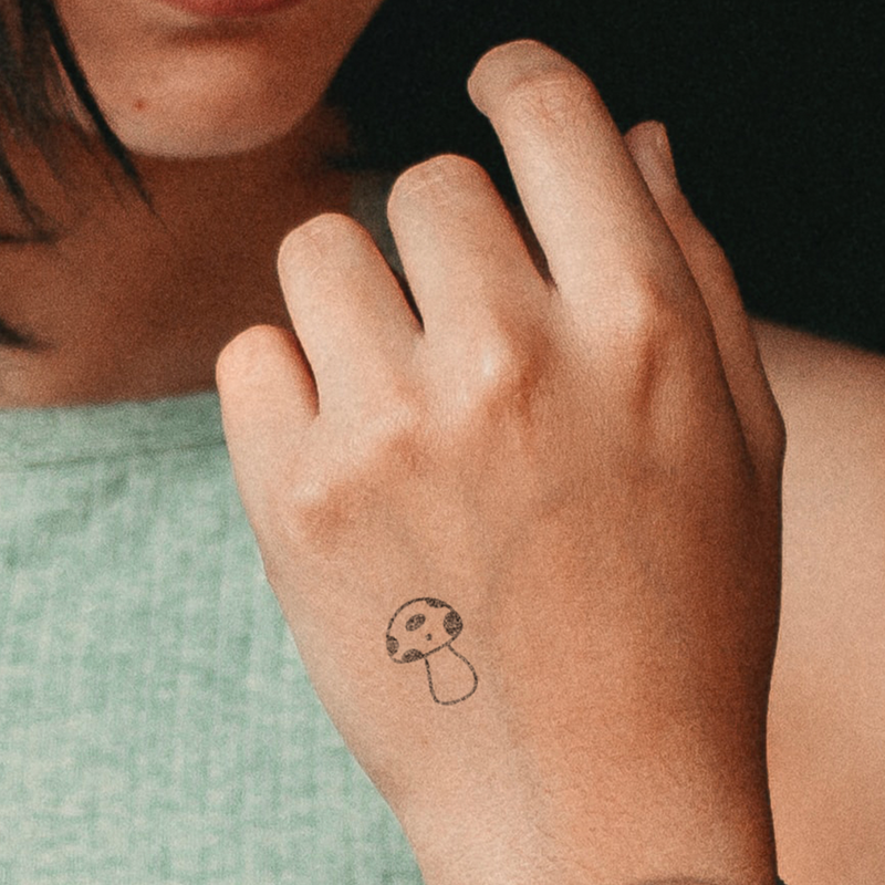 Adorable Mushroom Tattoos by @vchenica_tattoo!