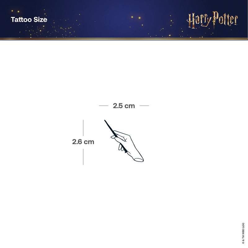 Harry Potter Zauberstab mit Hand Tattoo