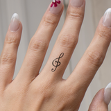 Clef with Heart Tattoo