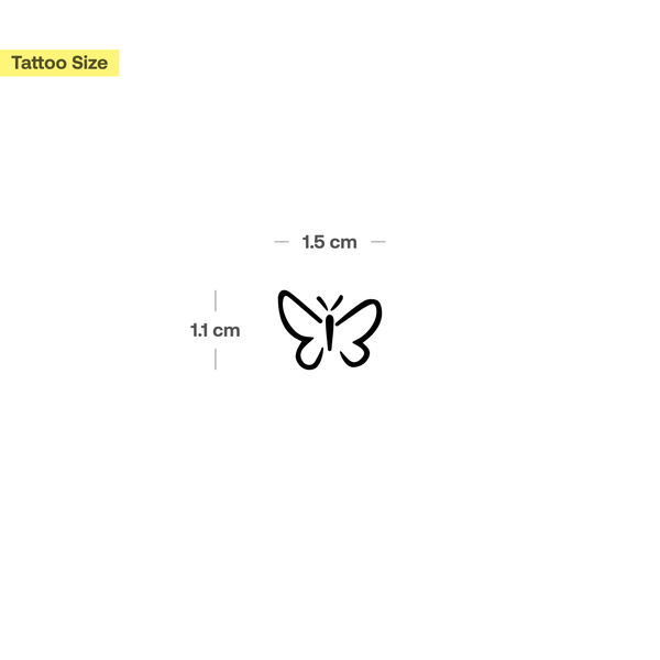 Kleiner Schmetterling Tattoo