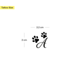 Poten met initialen Tatoeage (A-Z)