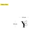 Vlinder met initialen tatoeage (A-Z)