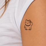Lieve Gelukskat Tattoo