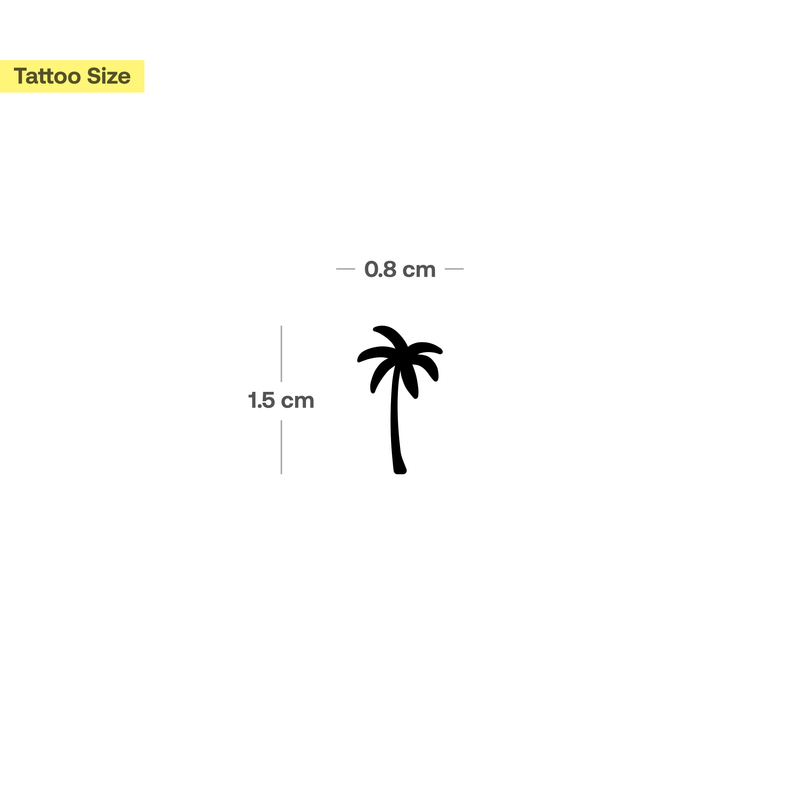 Small Palm Tree Tattoo - Twin Pack 
