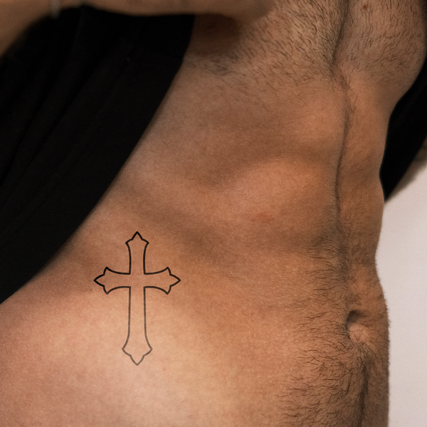 Großes Kreuz | 2 Wochen Temporäres Tattoo | Inkster