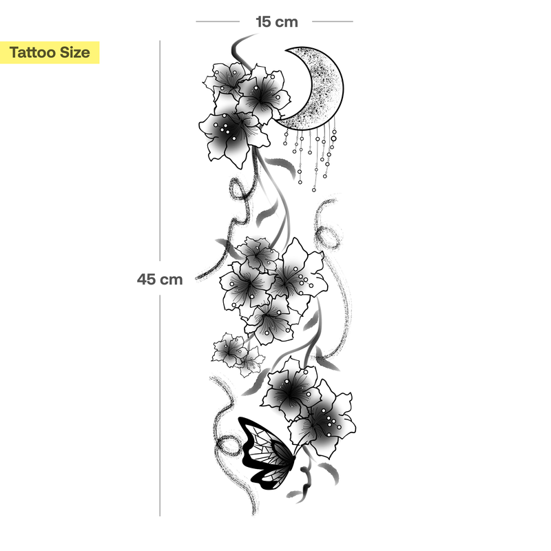 Kersenbloesems in Maanlicht Tattoo Sleeve