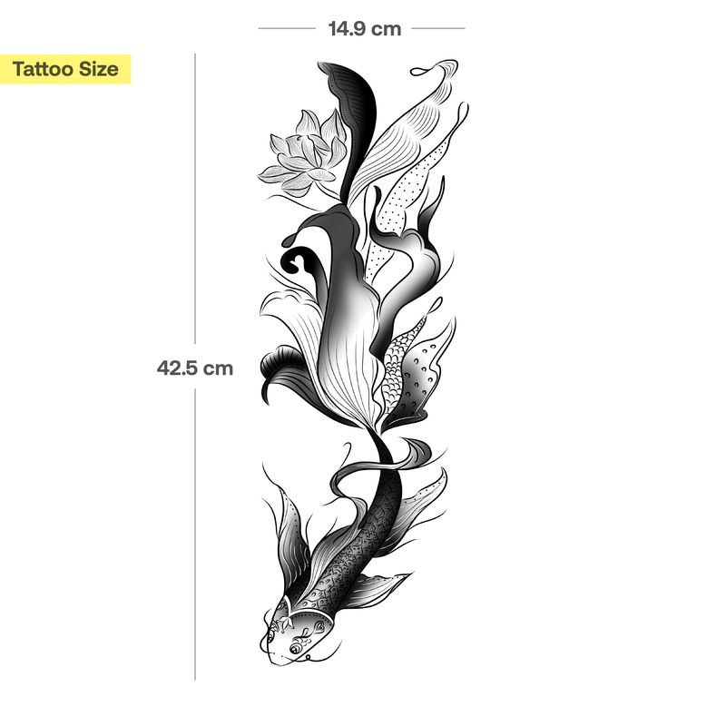 Rivier van de Lotus Tattoo Sleeve