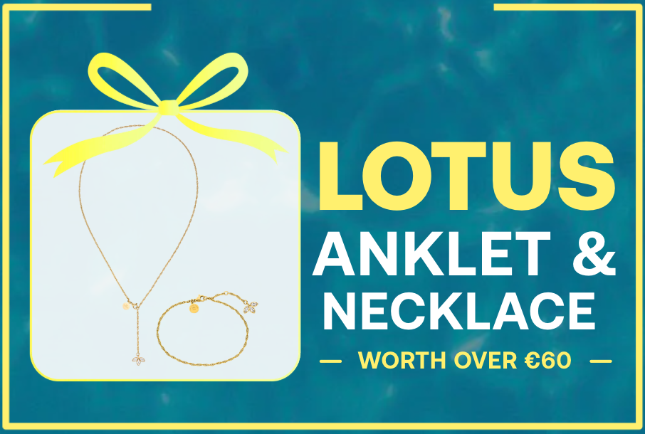 Gratis Lotus ketting & enkelbandje voor de eerste 100 bestellingen, ter waarde van €60